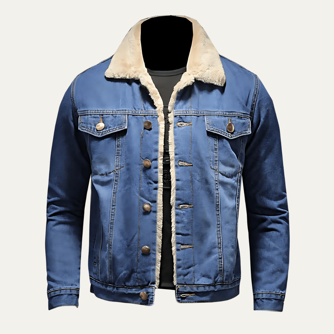 Mens Corduroy Bomber Jacket with Faux Fur Collar Relaxed Fit - BritishMode