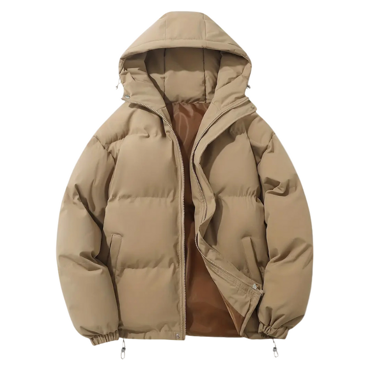 Mens Puffer Jacket with Hood Padded Warm Fit