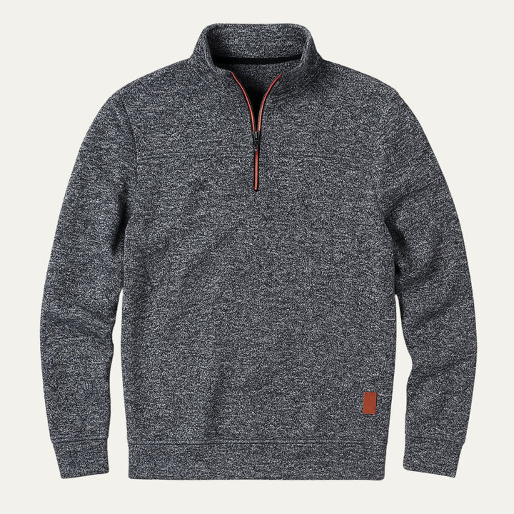 Mens Sweatshirt Quarter Zip Mock Collar