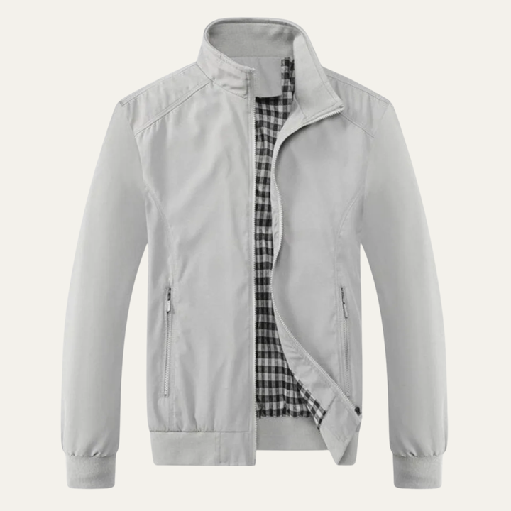 Mens Bomber Jacket Lightweight Plaid Lined Summer - BritishMode