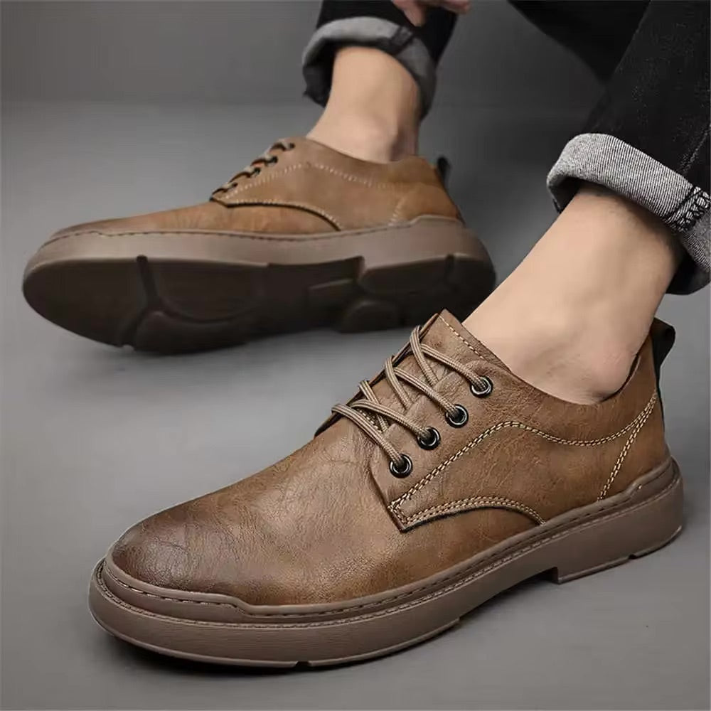Mens Casual Shoes Genuine Leather Classic Fit - BritishMode