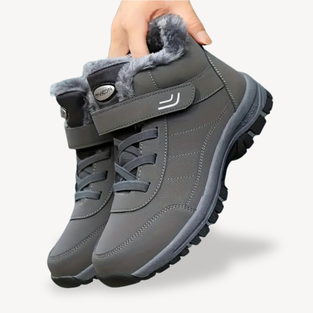 Mens Orthopedic Winter Boots Faux Fur Lined