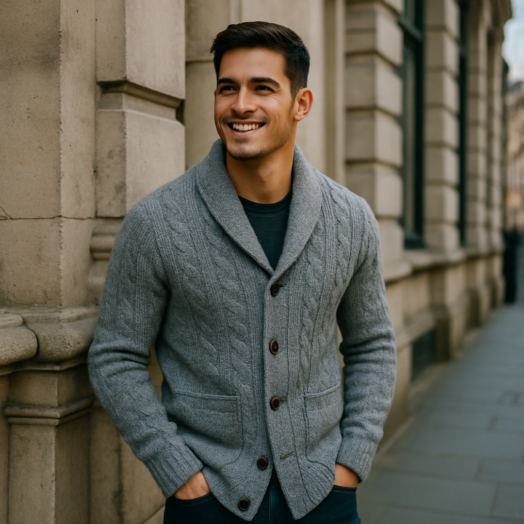Mens Cashmere Cardigan Classic Fit