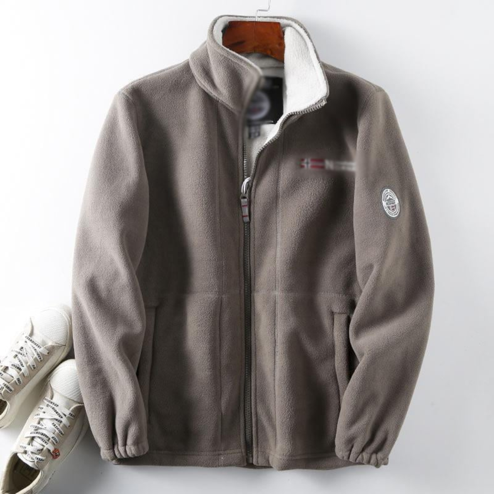 Mens Fleece Jacket Soft High Collar