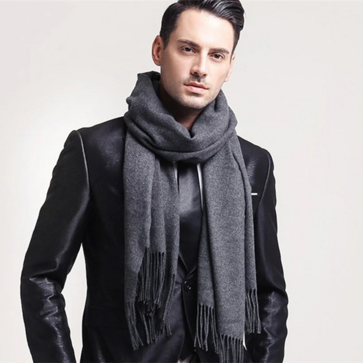 Mens Scarf Cashmere Merino Wool Soft Warm