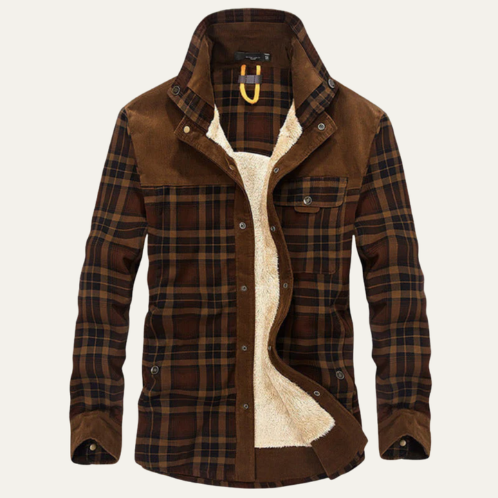 Mens Flannel Shirt Jacket Sherpa Lined Relaxed Fit