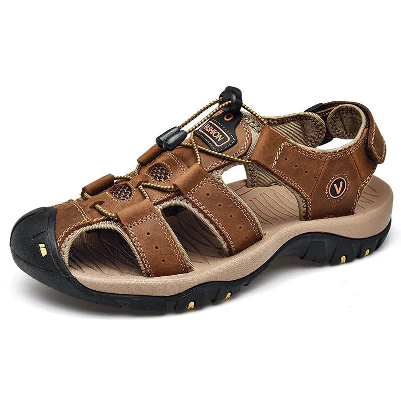 Unisex Orthopaedic Walking Sandal Leather Relaxed Fit - BritishMode