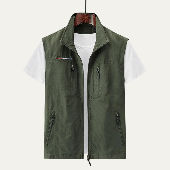 Mens Utility Vest Lightweight Zip Front - BritishMode
