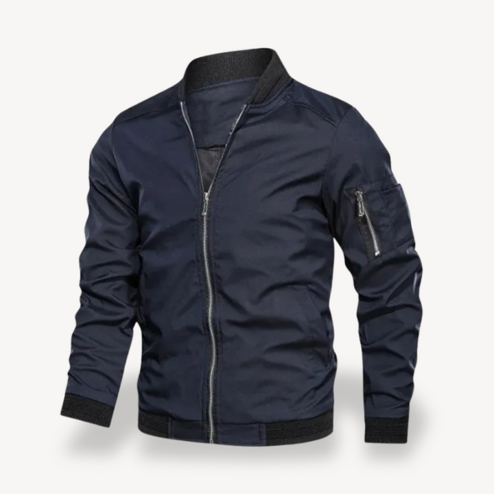 Mens Bomber Jacket Lightweight Polyester Fit - BritishMode