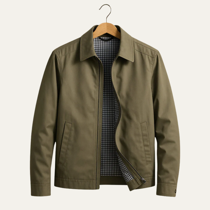 Mens Harrington Jacket Zip-Up Classic Fit