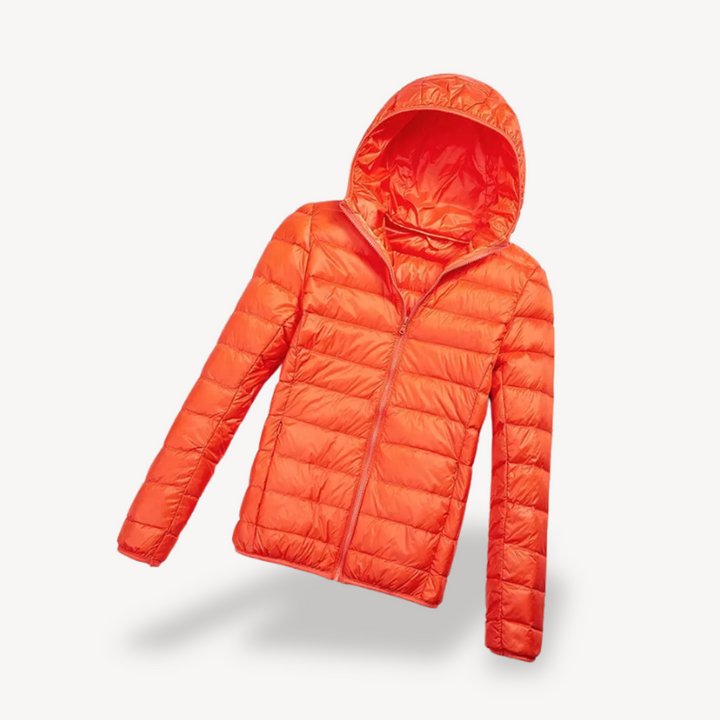Womens Ultralight Puffer Jacket with Hooded Design
