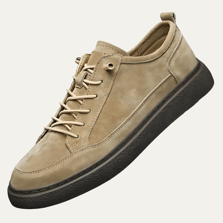Mens Derby Sneakers Textured Suede Platform - BritishMode