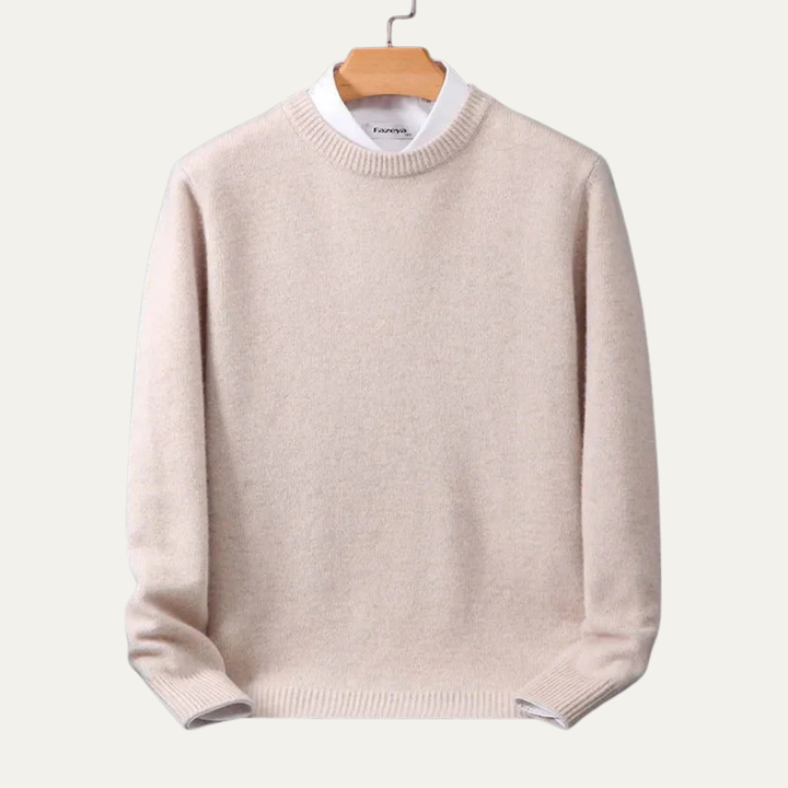Mens Knit Sweater Round Neck Classic Fit