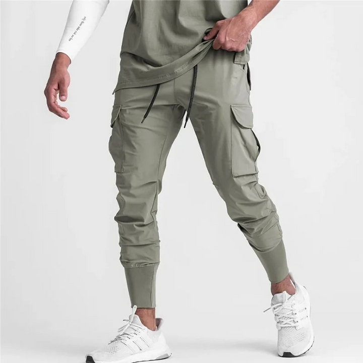 Mens Cargo Joggers with Large Pockets Comfortable Fit