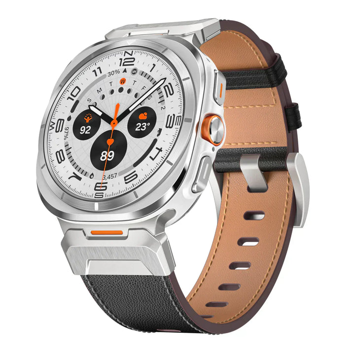 Unisex Leather Watch Band Durable Fit for Galaxy Watch Ultra