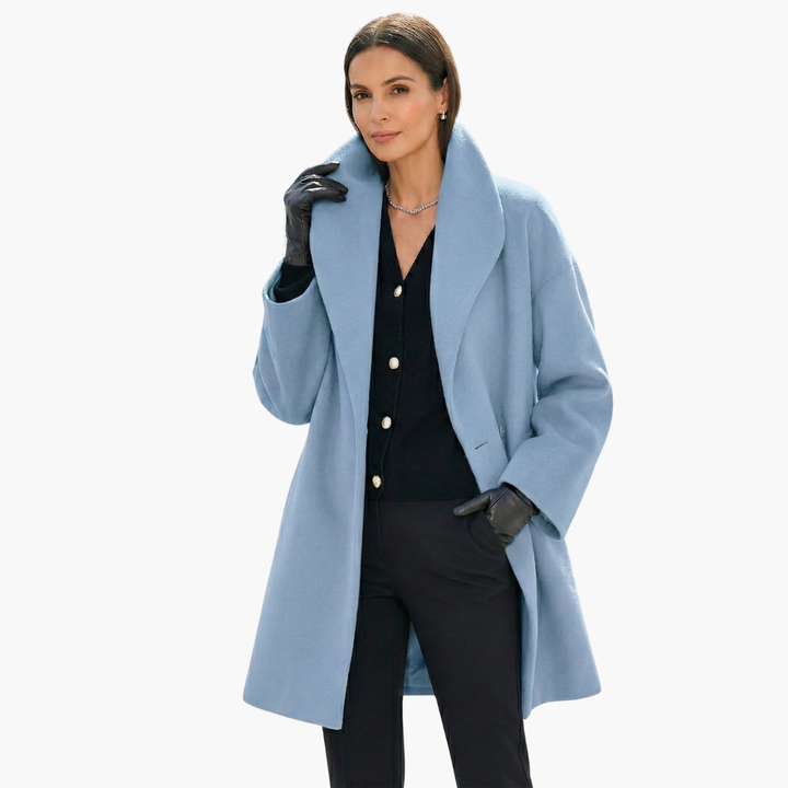 Womens Oversized Cocoon Coat Relaxed Fit