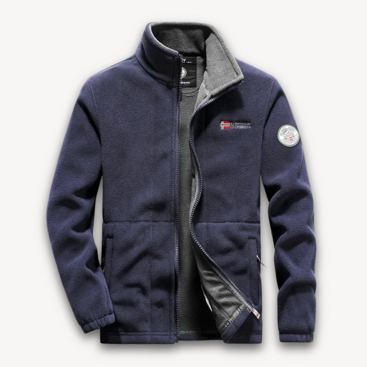 Mens Fleece Jacket Full-Zip Warm Outdoor Coat