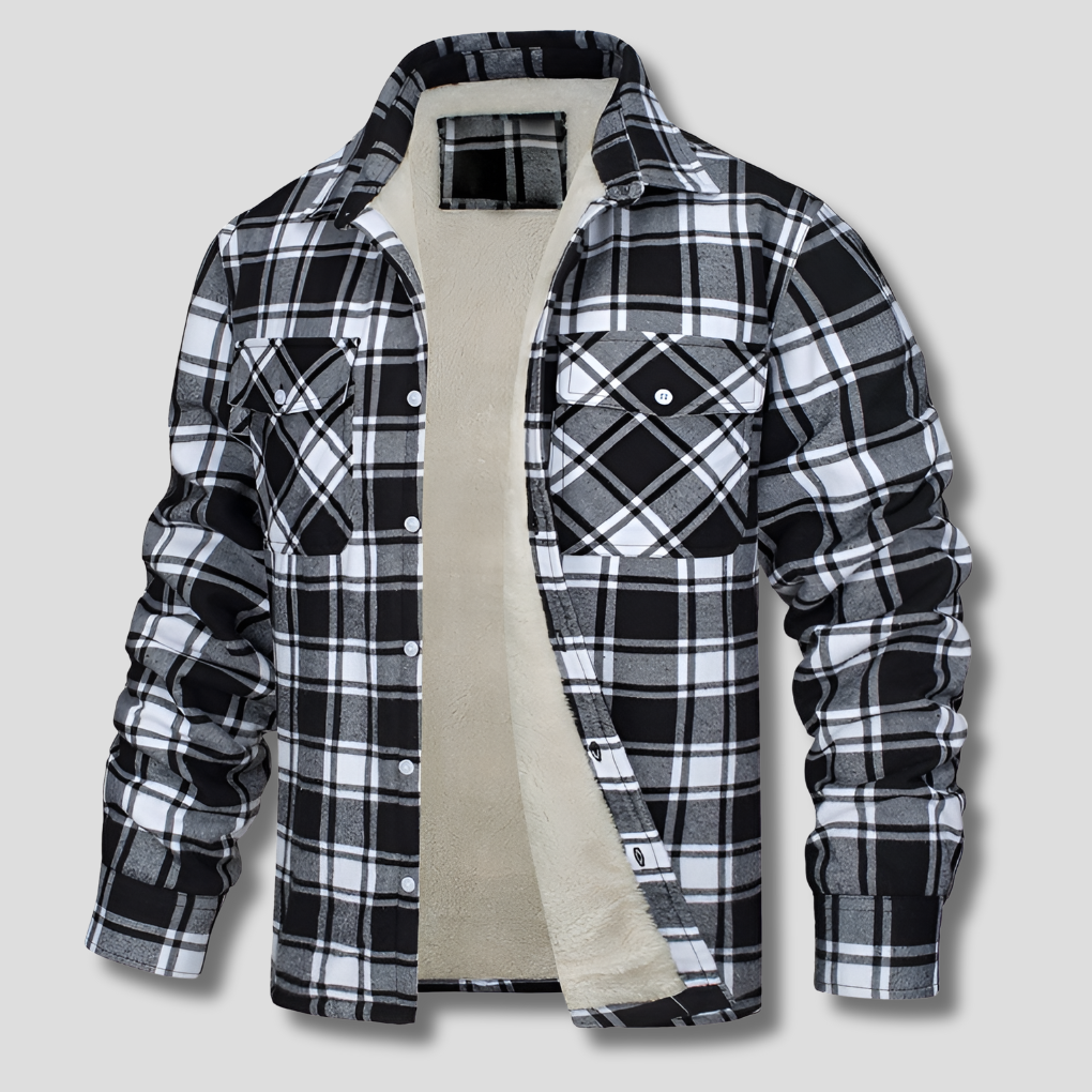 Mens Checked Cotton Flannel Shirt Classic Fit