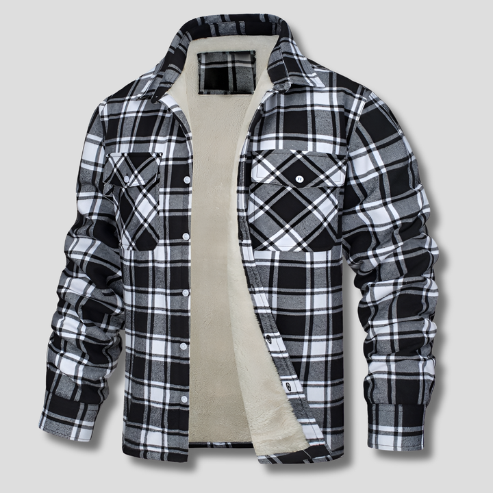 Mens Checked Cotton Flannel Shirt Classic Fit