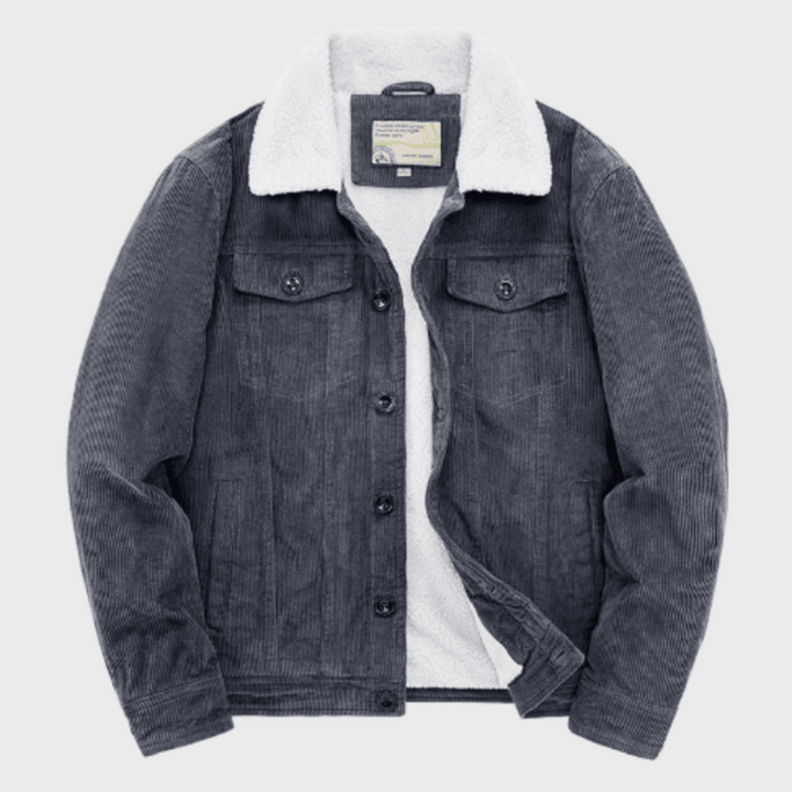 Mens Corduroy Trucker Jacket Sherpa Lined Regular Fit