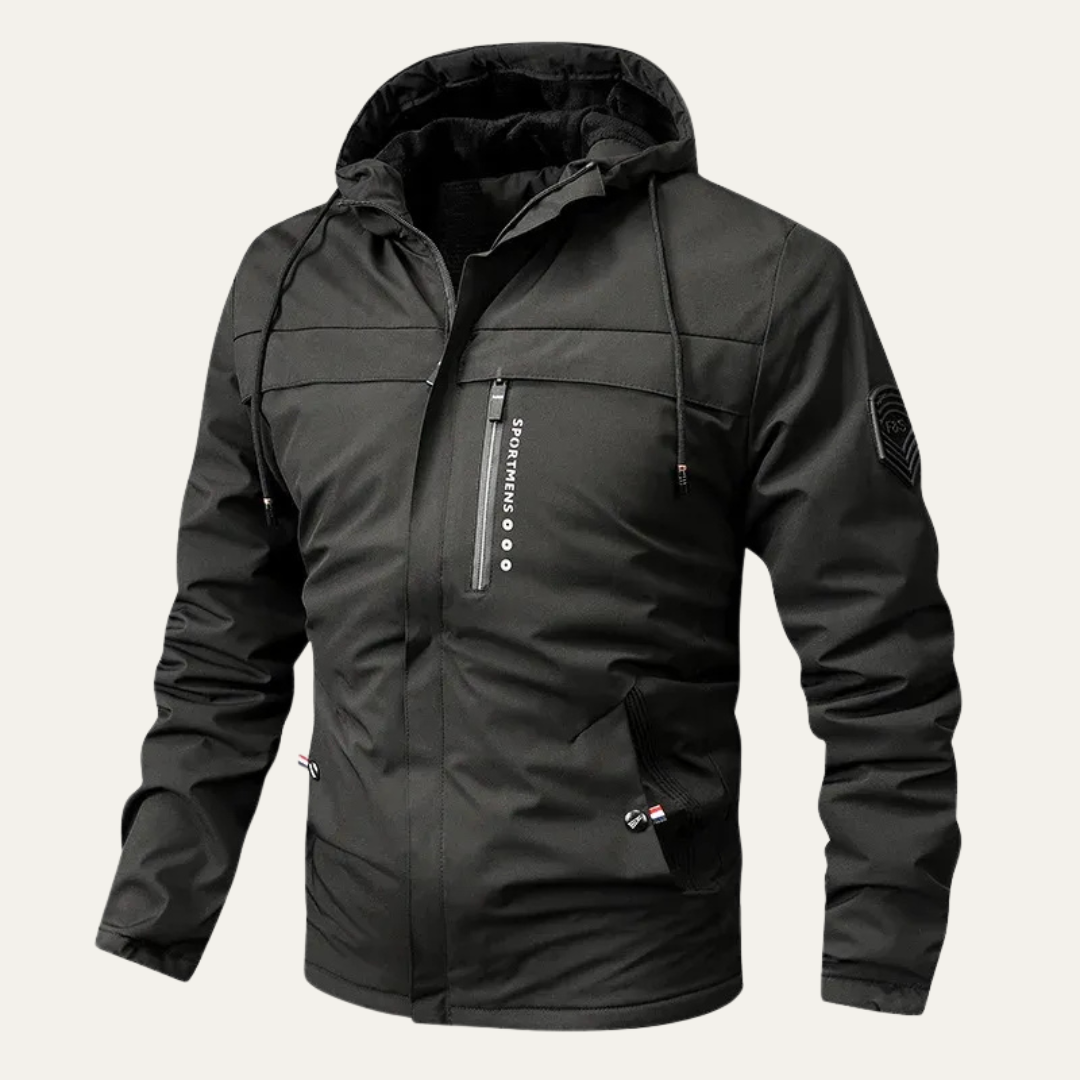 Mens Insulated Hooded Parka with Plush Lining