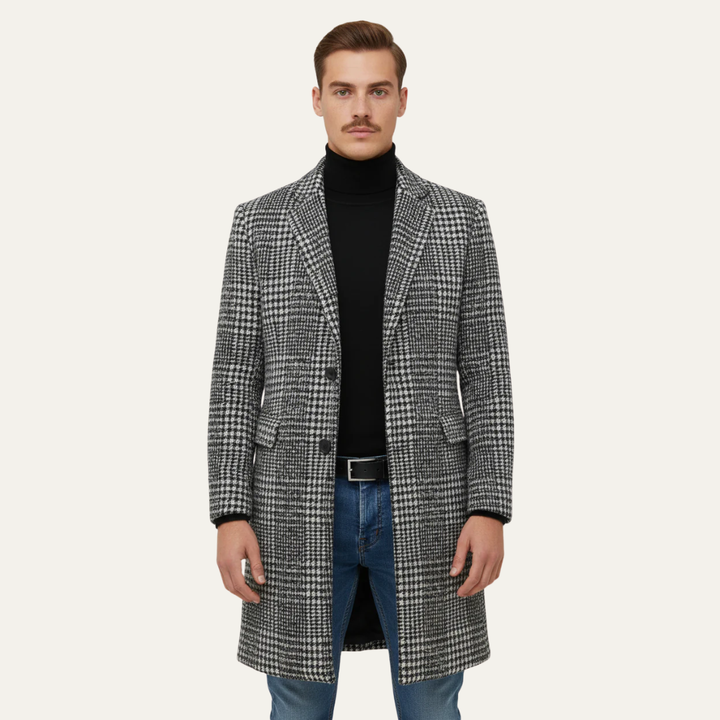 Mens Topcoat Wool Blend Classic Fit