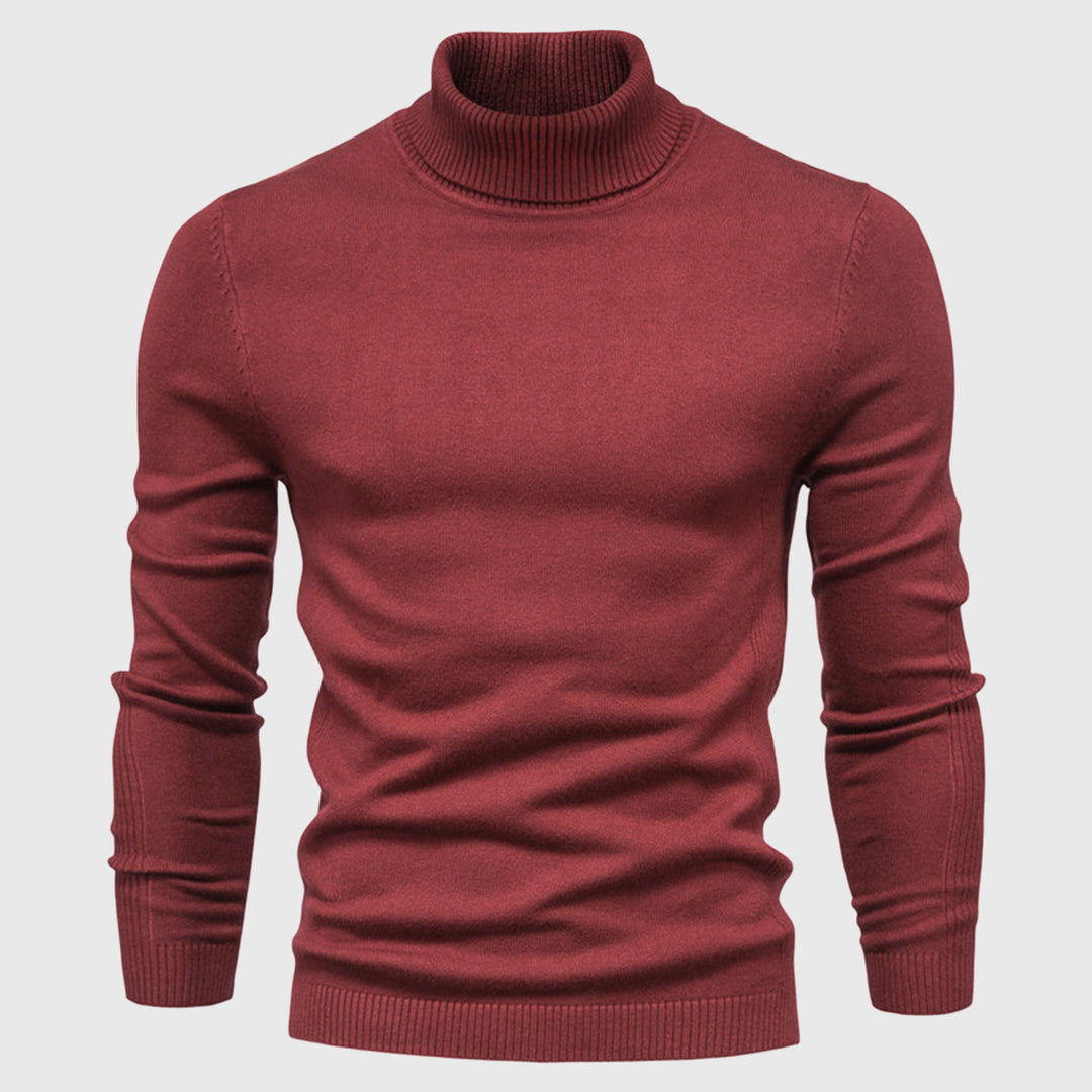 Mens Turtleneck Jumper Soft Knit Washable Layering