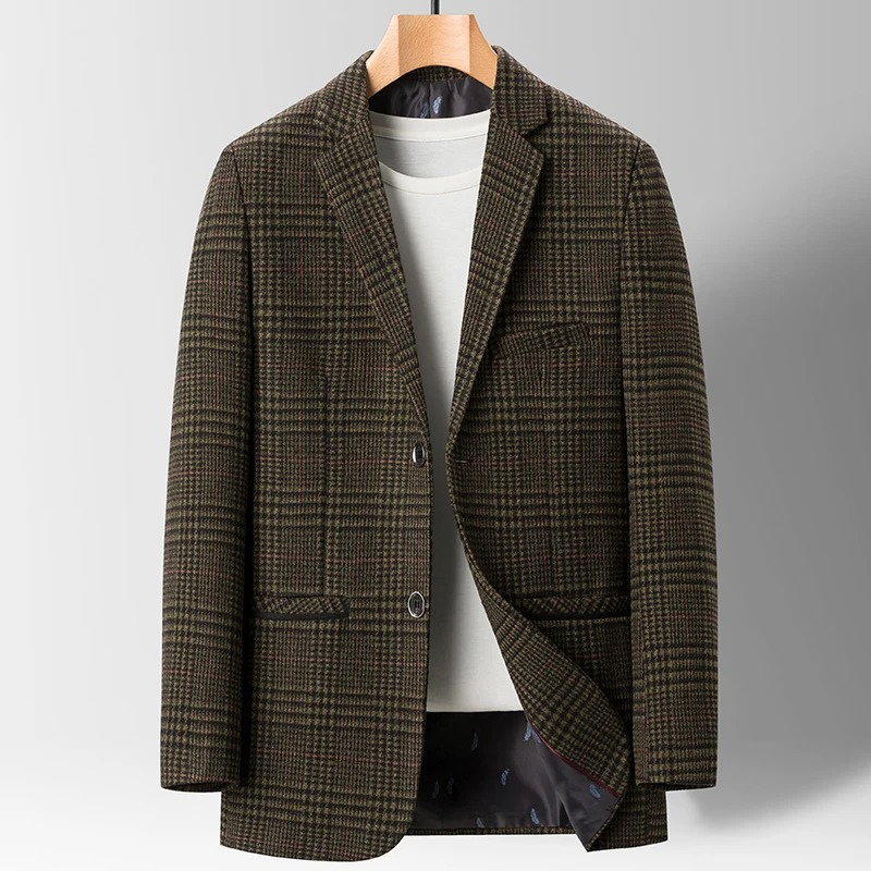 Mens Blazer Checked Slim Fit Stylish - BritishMode