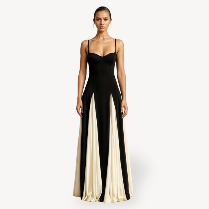 Womens Evening Maxi Dress Satin Fabric - BritishMode
