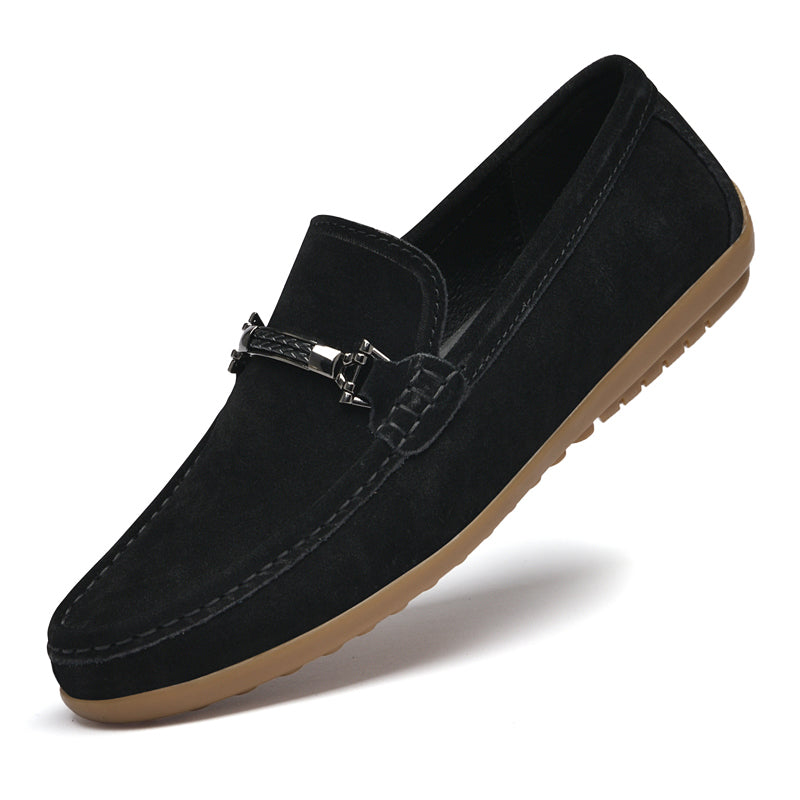 Mens Loafers Suede Slip-On
