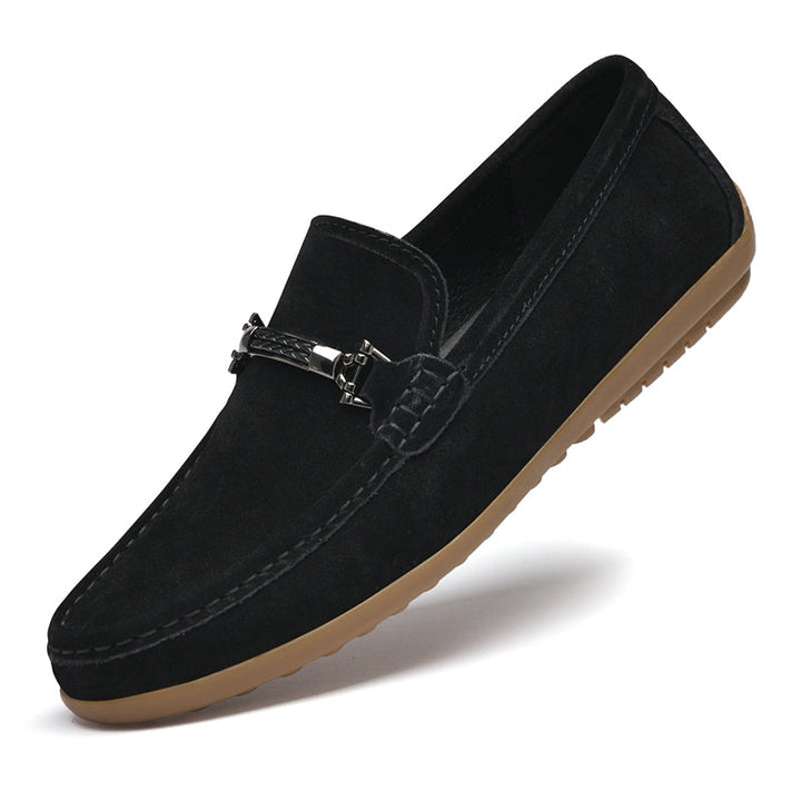 Mens Loafers Suede Slip-On