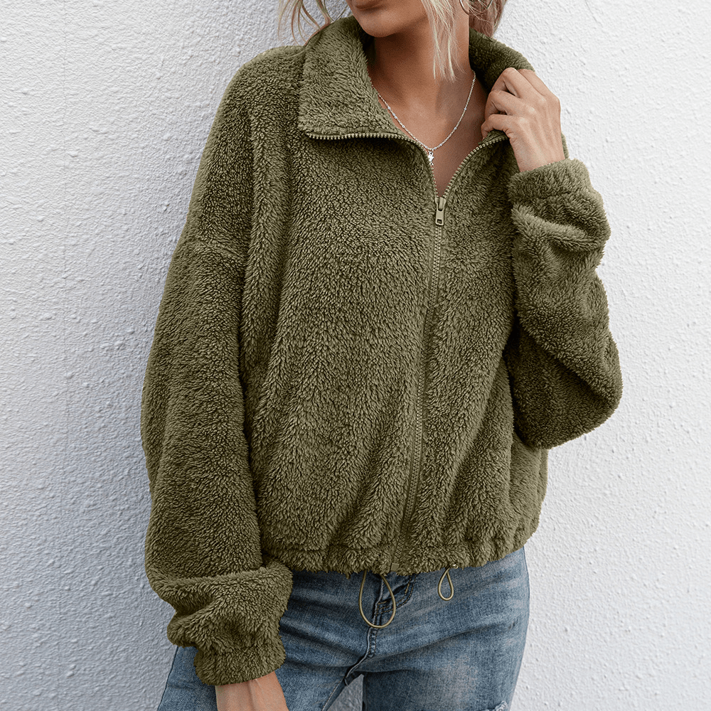 Unisex Casual Jacket with Zip-Up Warm Fleece - BritishMode