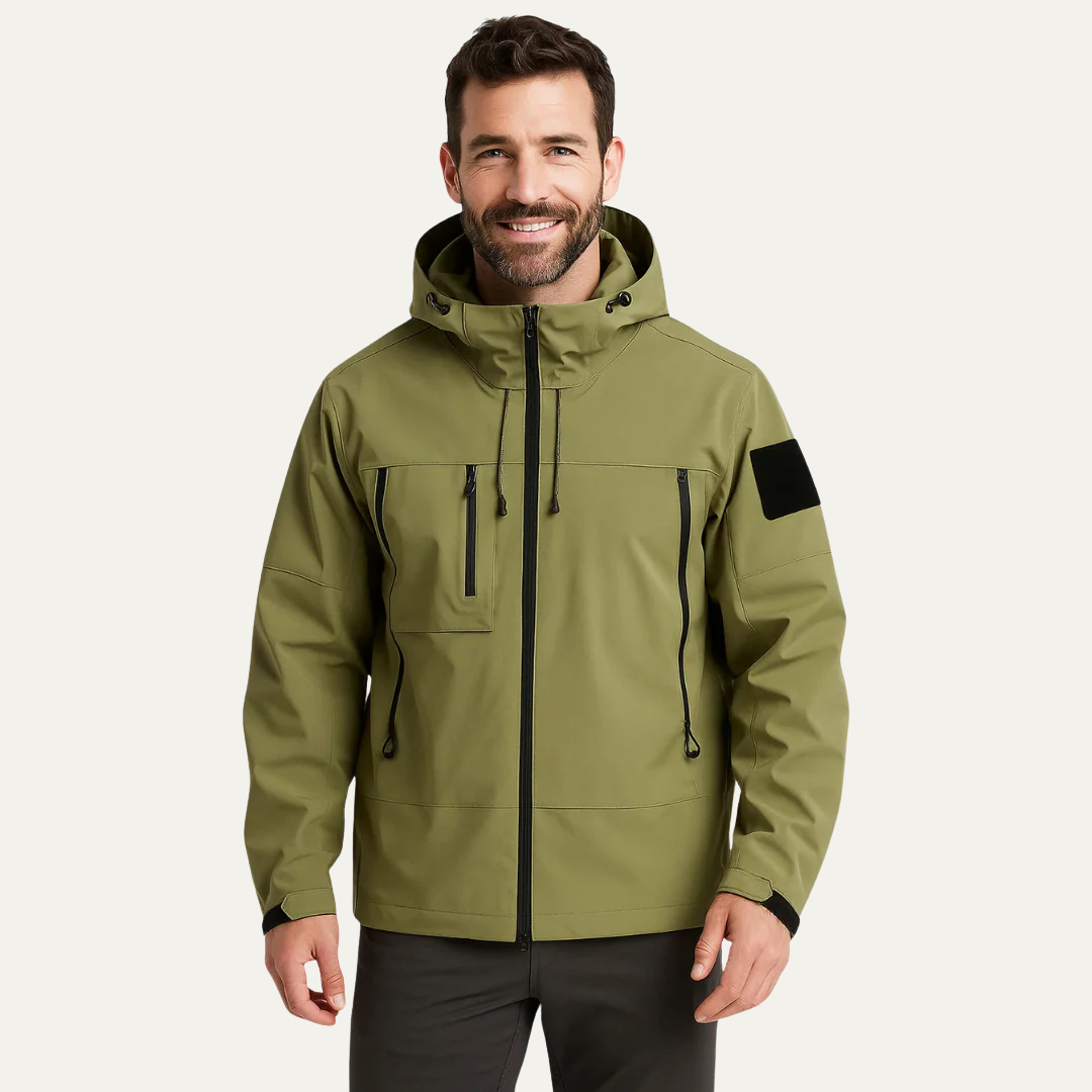Mens Waterproof Technical Jacket with Zipper - BritishMode