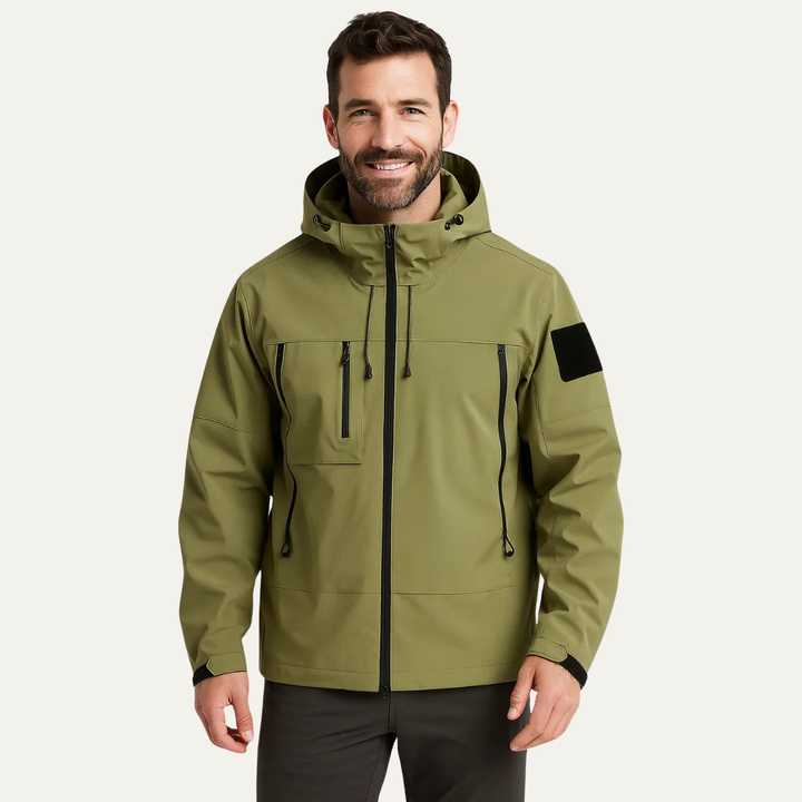 Mens Waterproof Technical Jacket with Zipper - BritishMode