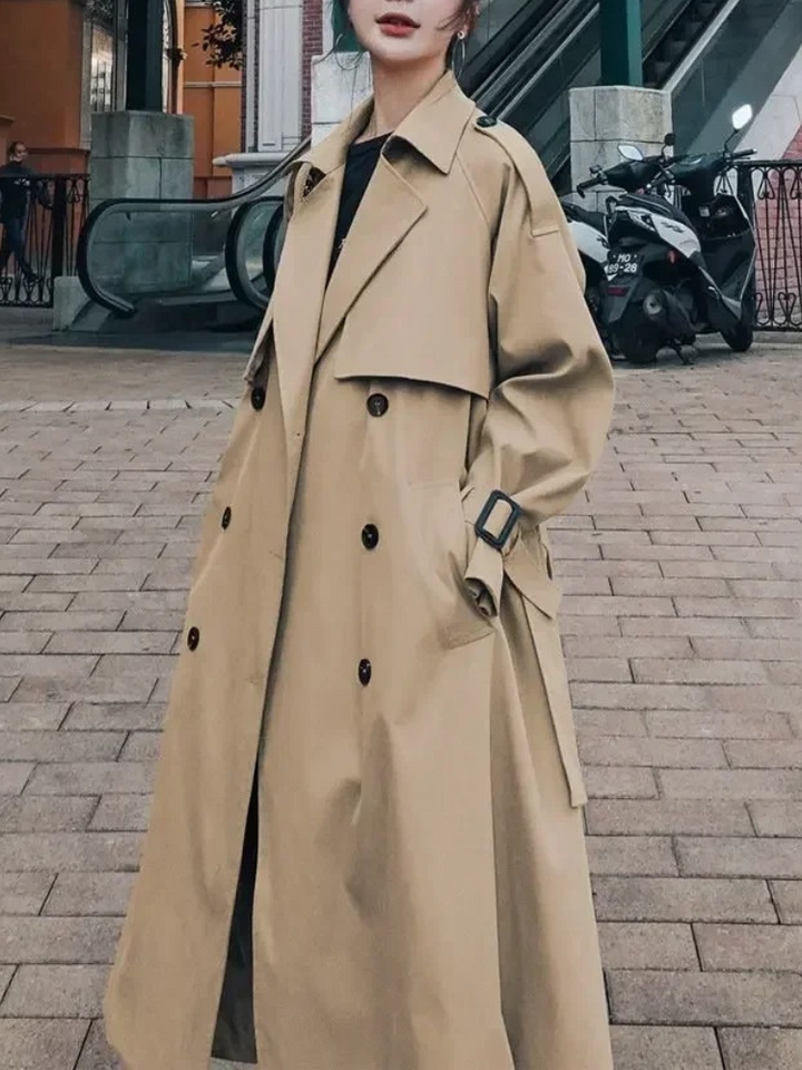 Womens Waterproof Long Coat Elegant Fit - BritishMode