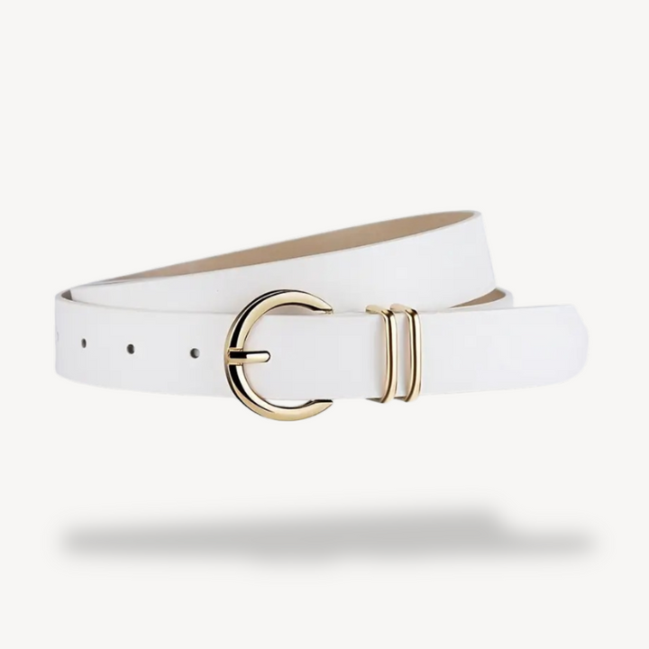Womens Faux Leather Belt with Buckle - BritishMode