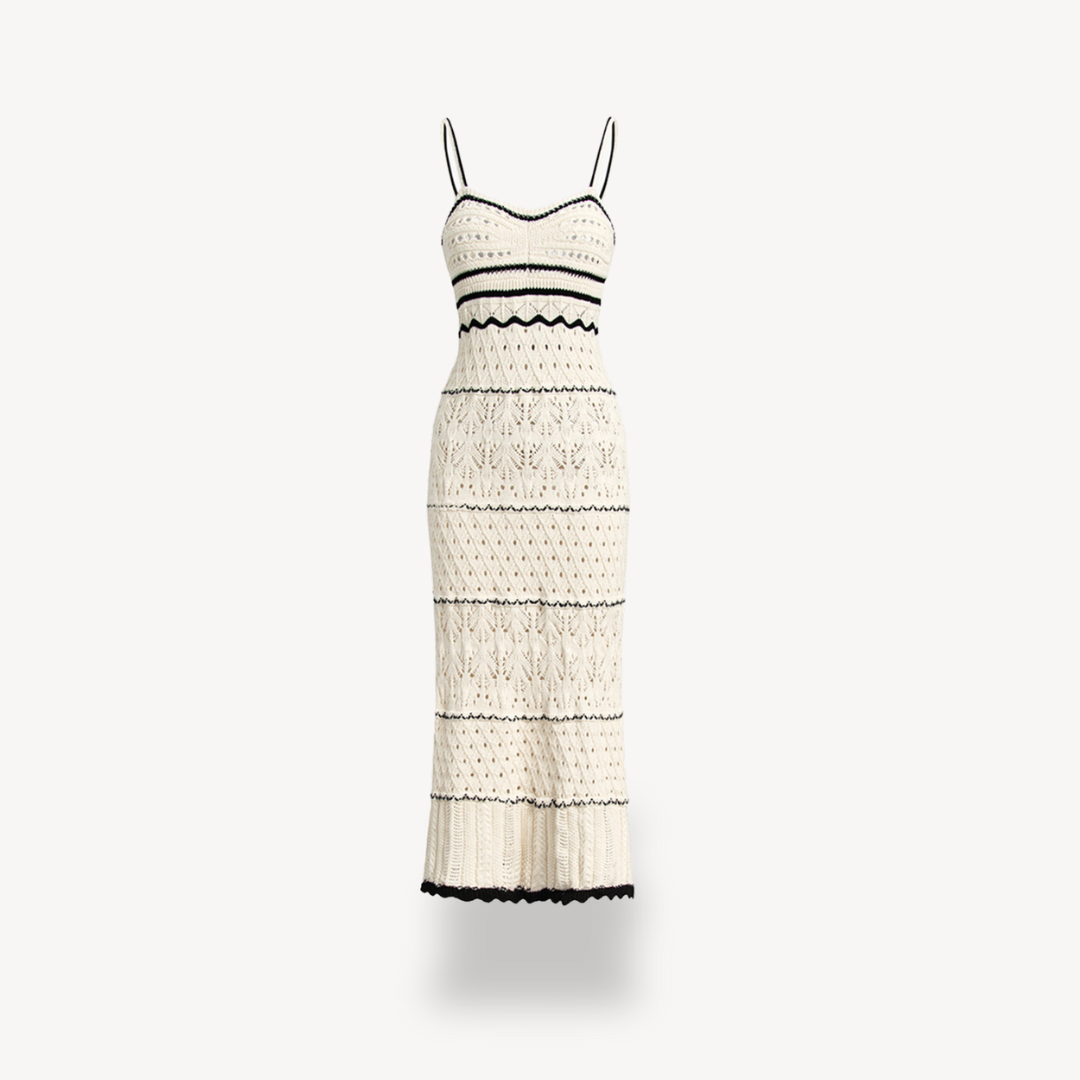 Womens Midi Dress Crochet Fit - BritishMode