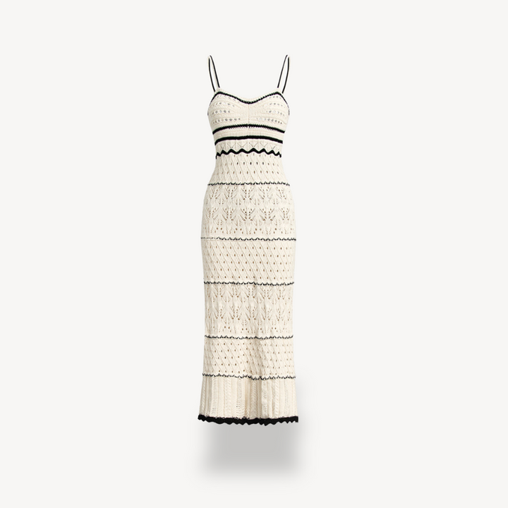 Womens Midi Dress Crochet Fit - BritishMode
