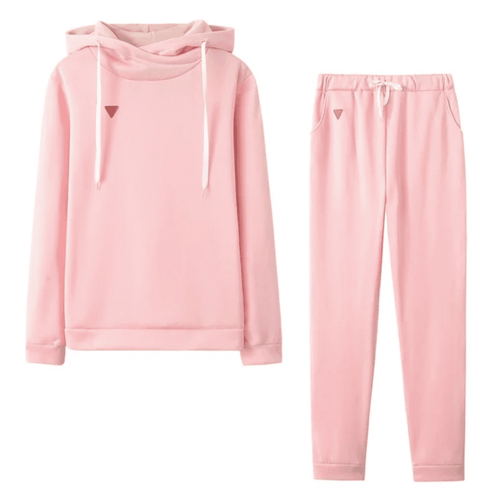 Womens Hoodie Set Relaxed Fit Cotton Blend