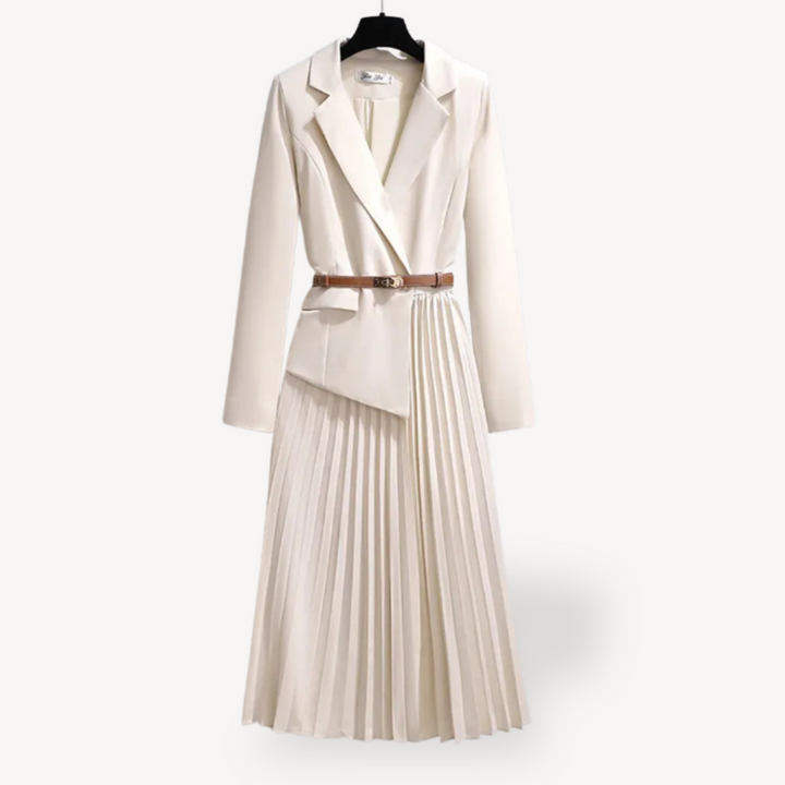 Womens Blazer Dress Pleated Fit - BritishMode