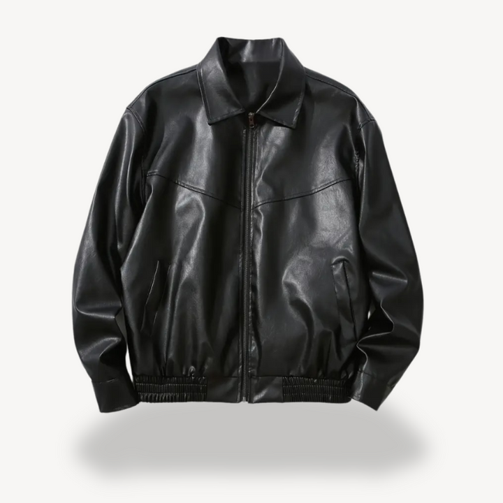 Mens Jacket Faux Leather Slim Fit - BritishMode