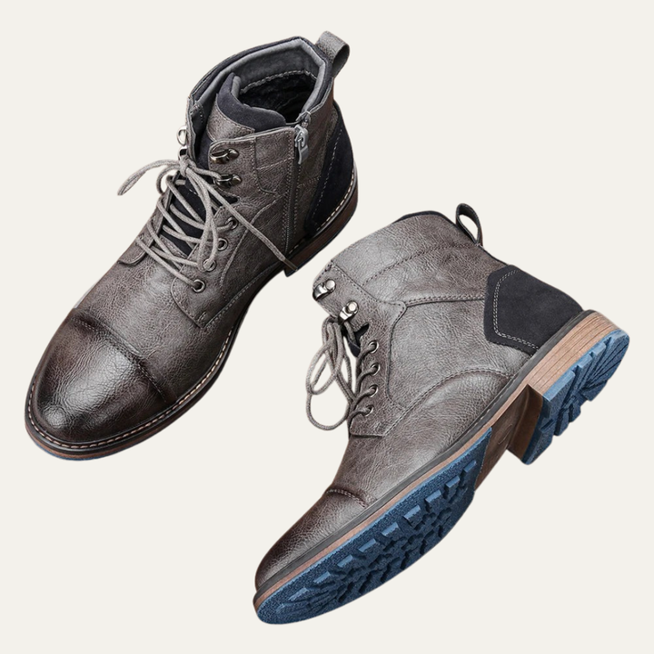 Mens Ankle Bootie Slip-On Textured Croc Pattern
