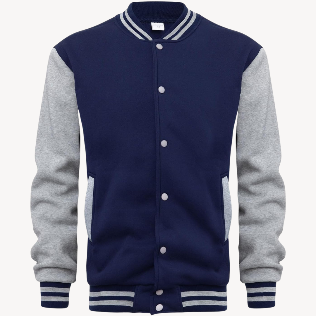 Mens Varsity Jacket Color Block Design Regular Fit