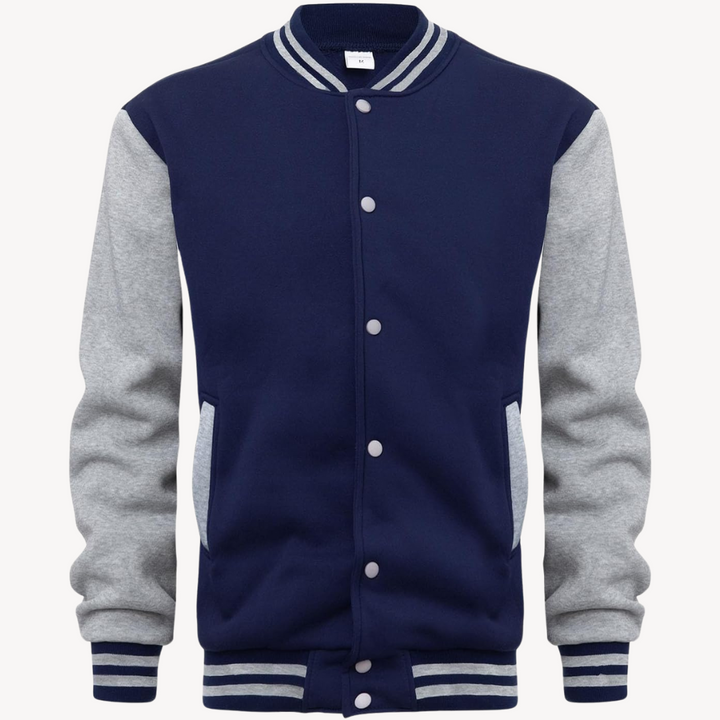 Mens Varsity Jacket Color Block Design Regular Fit