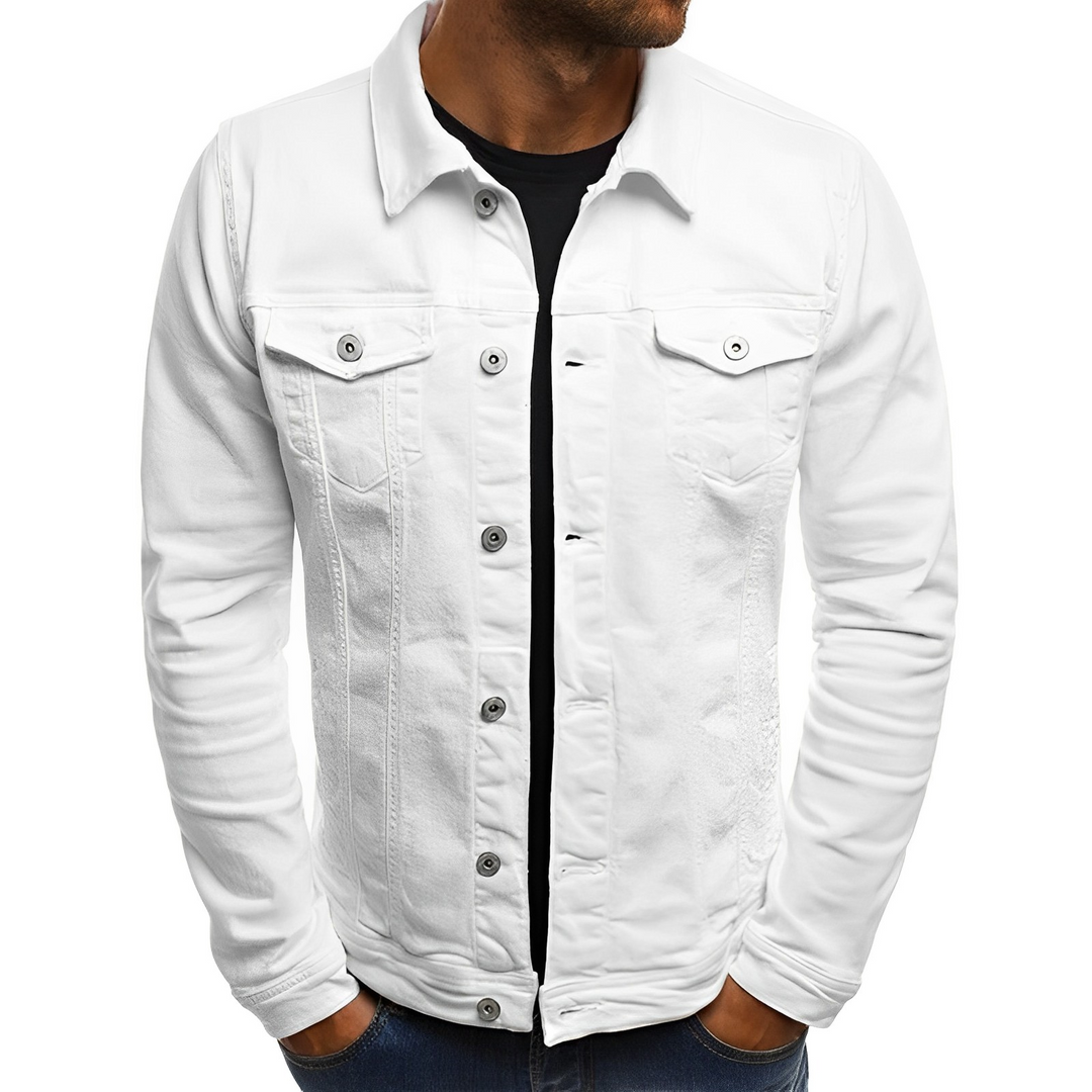 Mens Denim Jacket Lightweight Relaxed Fit