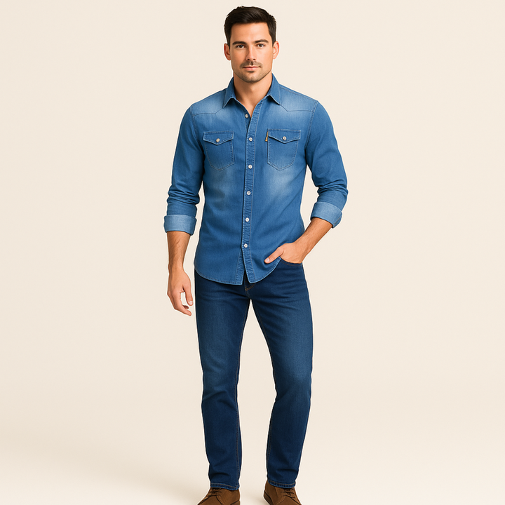 Mens Denim Shirt Classic Fit