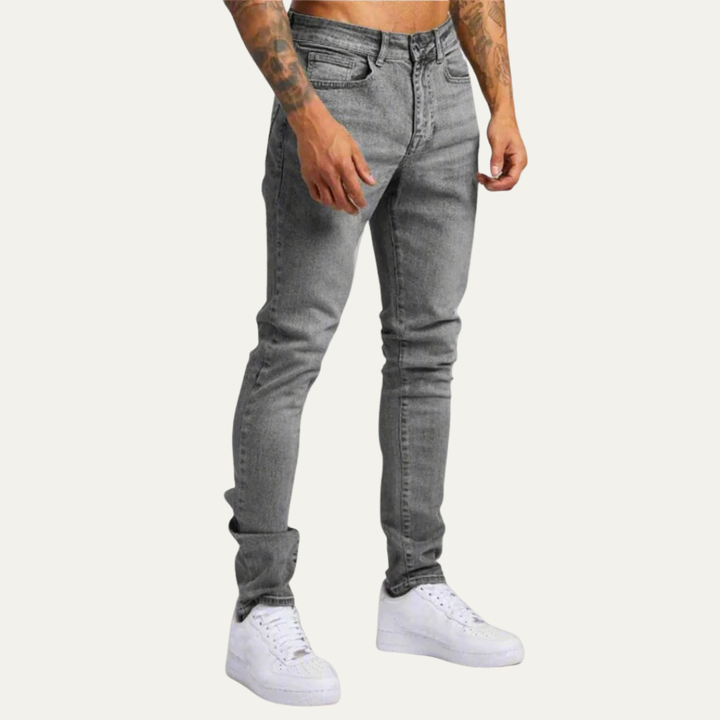 Mens Skinny Jeans Distressed Low Rise - BritishMode