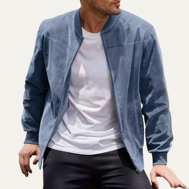 Mens Bomber Jacket Lightweight Seam Detail - BritishMode