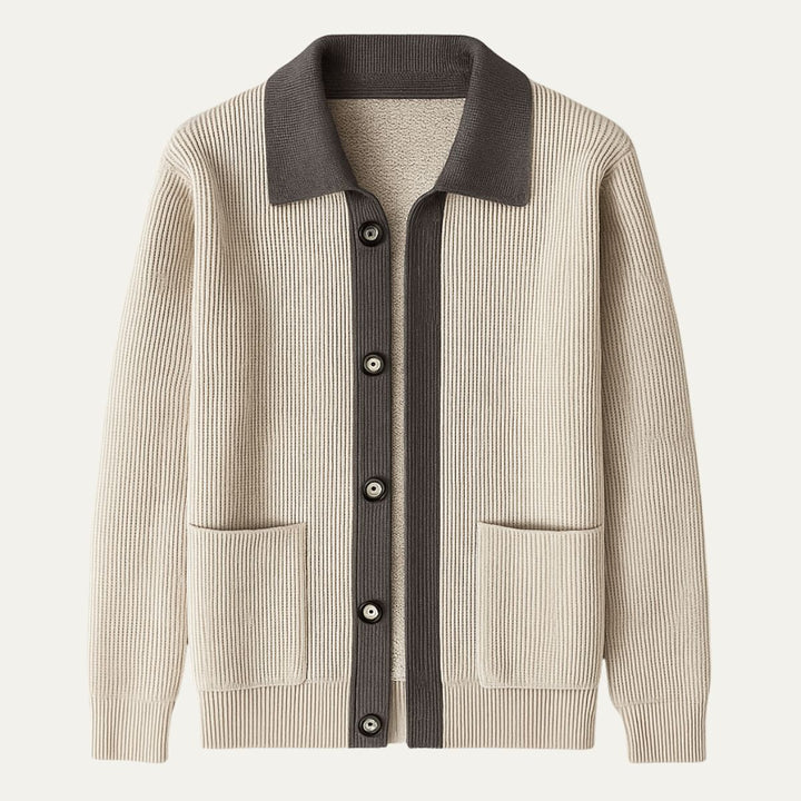Mens Cardigan with Pockets Elegant Fit