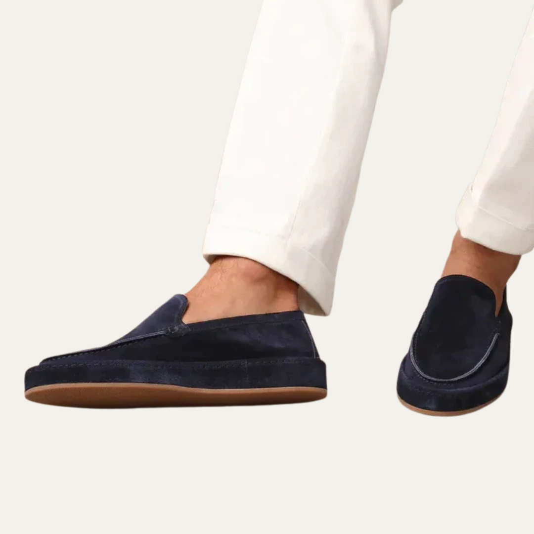 Mens Penny Loafers Suede Classic Style - BritishMode